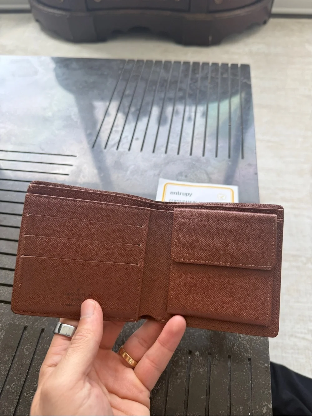 Louis Vuitton Monogram Canvas Card Holder Wallet - Brown with Gold Monogram